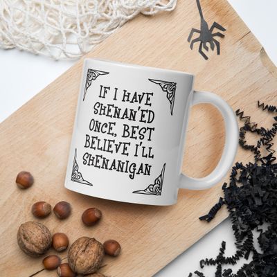 White glossy mug
