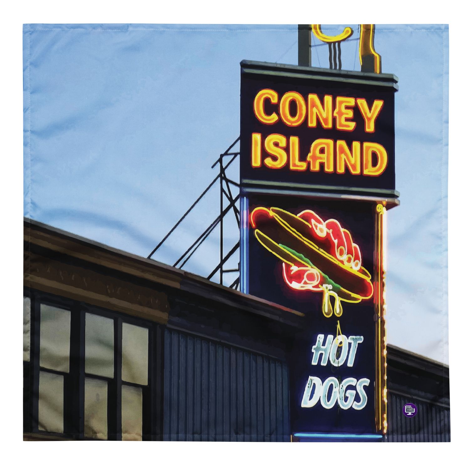 Worcester, MA Coney Island Sign Bandana (3 sizes)