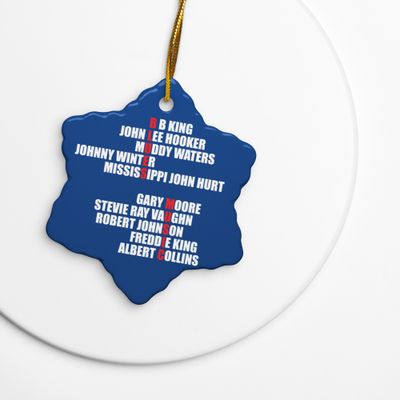 Double-sided Blues Music ceramic ornaments