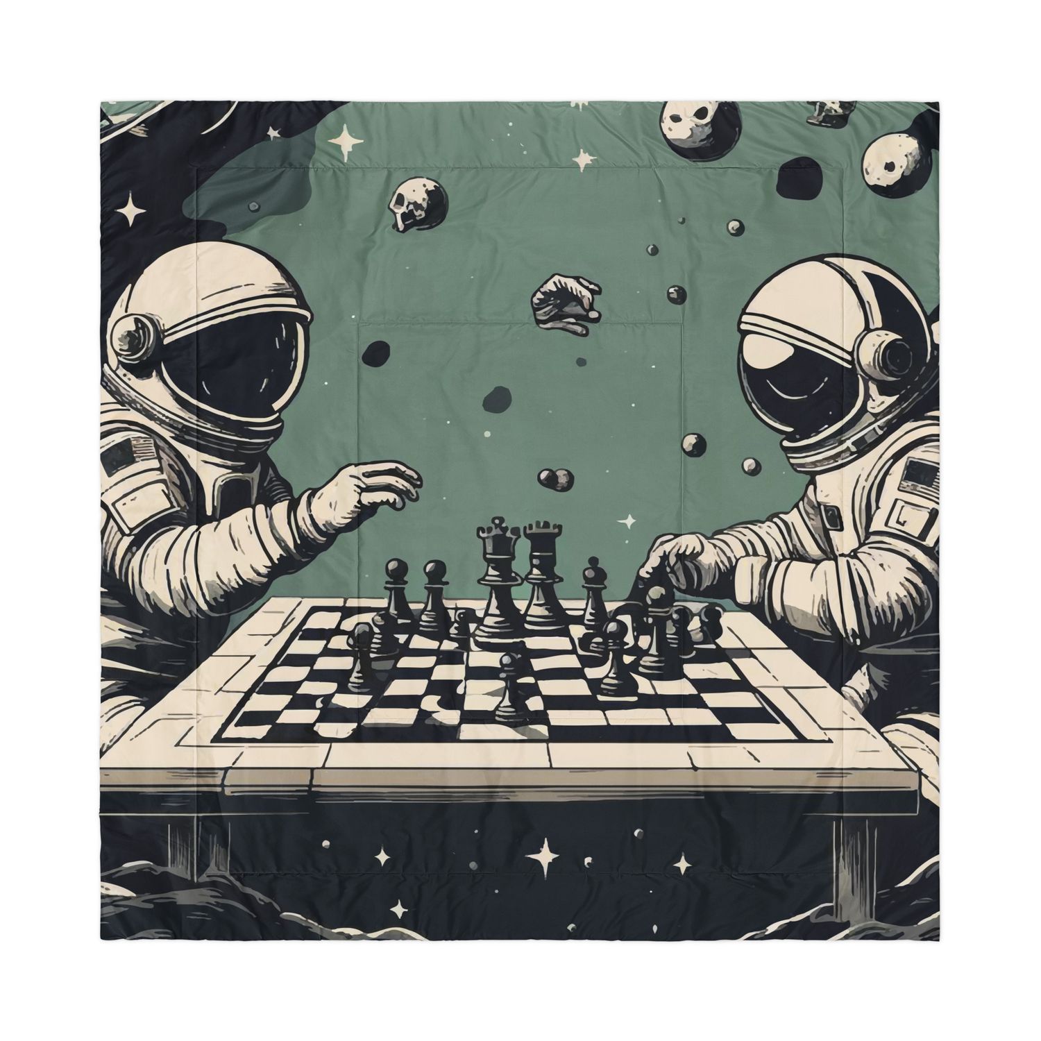 Astronaut Chess Bytesized Comforter