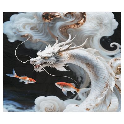 White Gold Dragon Bytesized Comforter