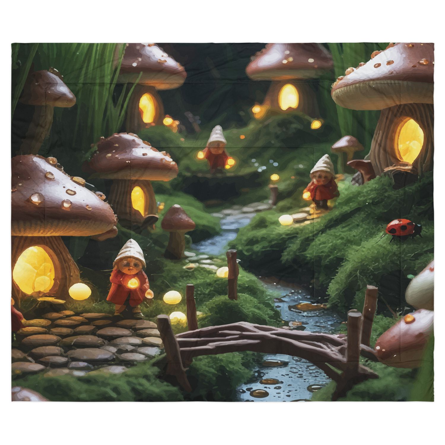 Mushroom People Bytesized Comforter