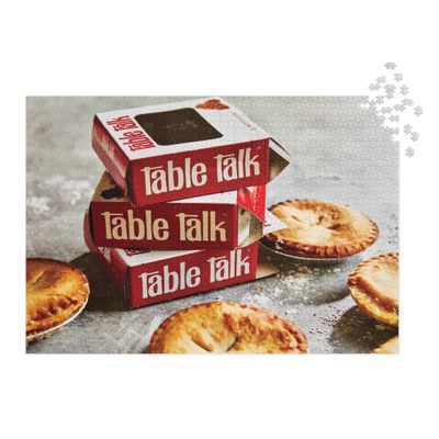 Worcester Table Talk Pie Jigsaw puzzle with tin