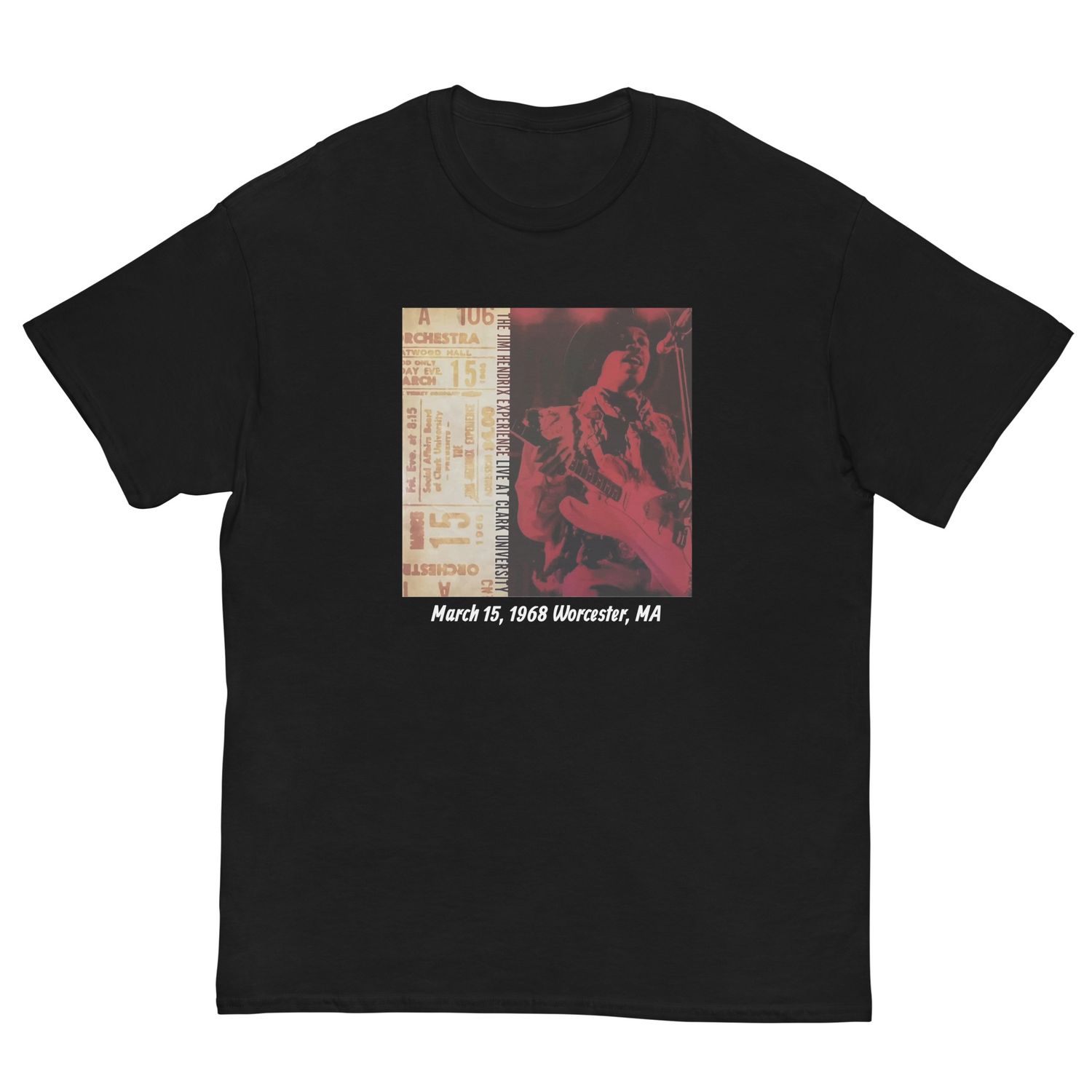 Jimi Hendrix at Clark - Worcester, MA Unisex classic tee