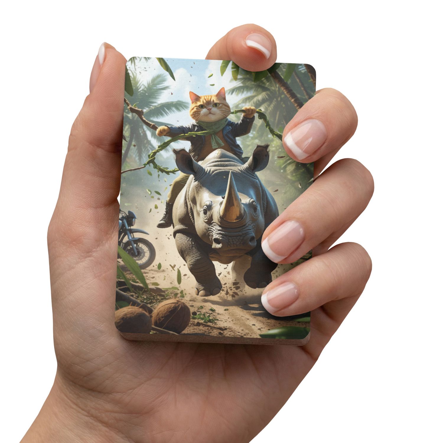 Cat on a Rhino playing cards Cat on a Rhino playing cards