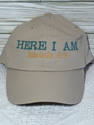 Here I Am, Isaiah 6:8 Embroidered Cap