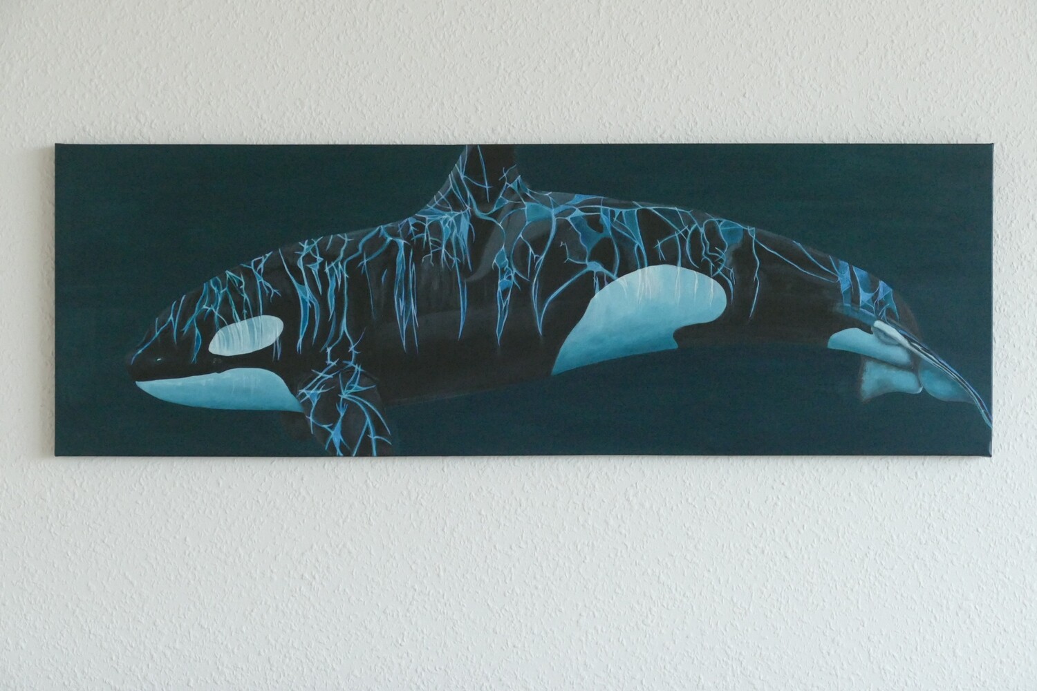 SOLD - Orca in blue in profile