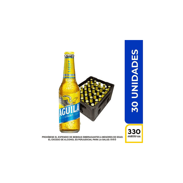 10 CANASTAS DE AGUILA LIGHT 330 X 30