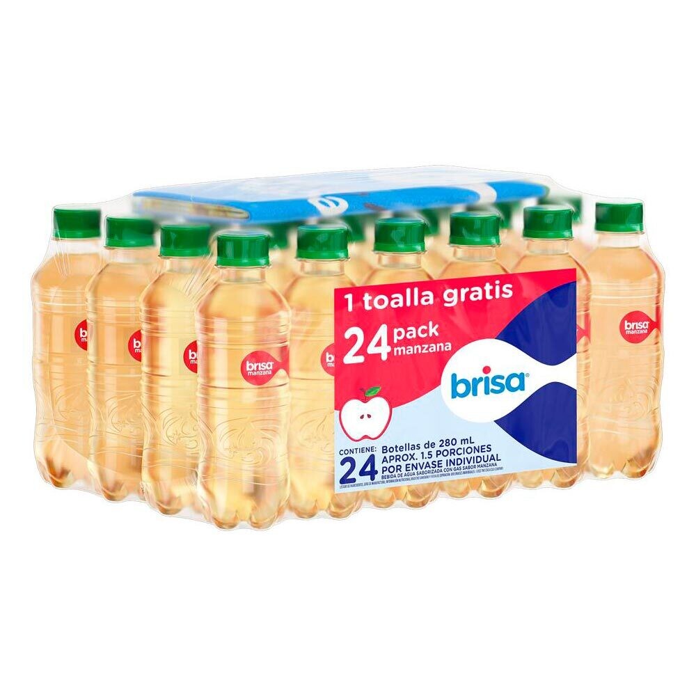 10 PACAS DE AGUA BRISA MANZANA 280ML X 24UNDS
