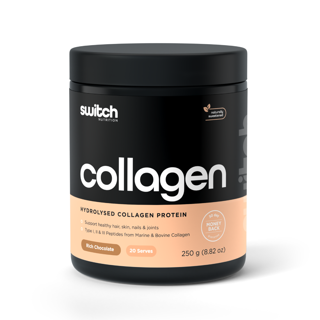 Switch Collagen, Flavours: Rich Chocolate, Size: 20S
