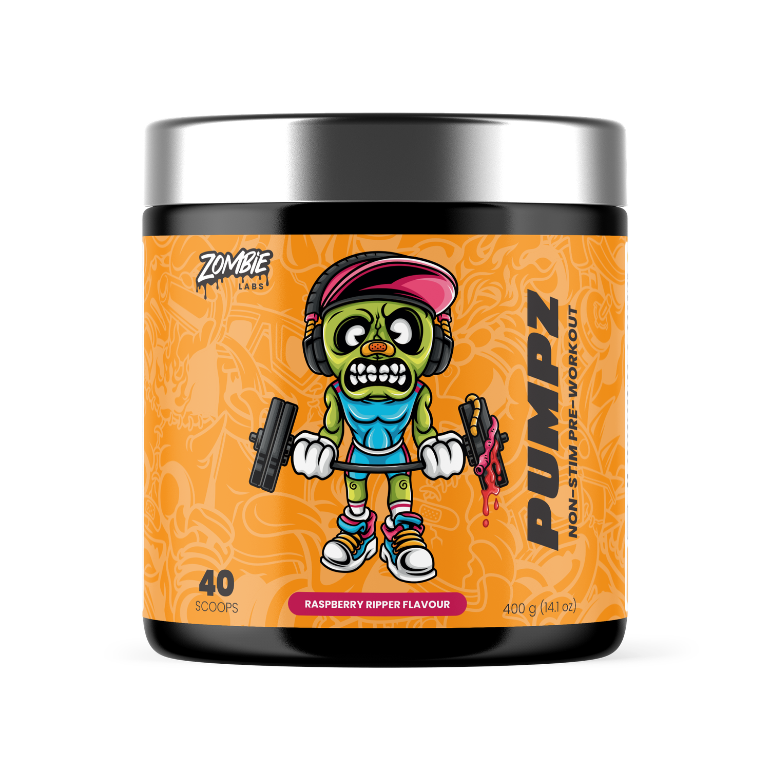 Zombie Pumpz Non-Stim Pre, Flavours: Raspberry Ripper