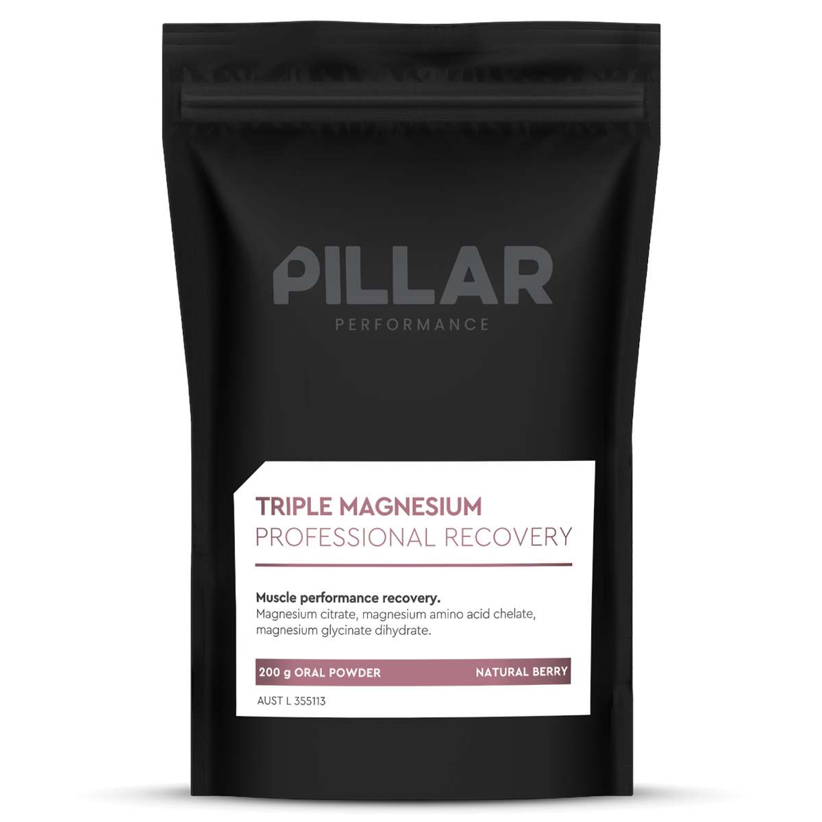 Pillar Triple Magnesium Powder, Flavours: Natural Berry, Size: 200G