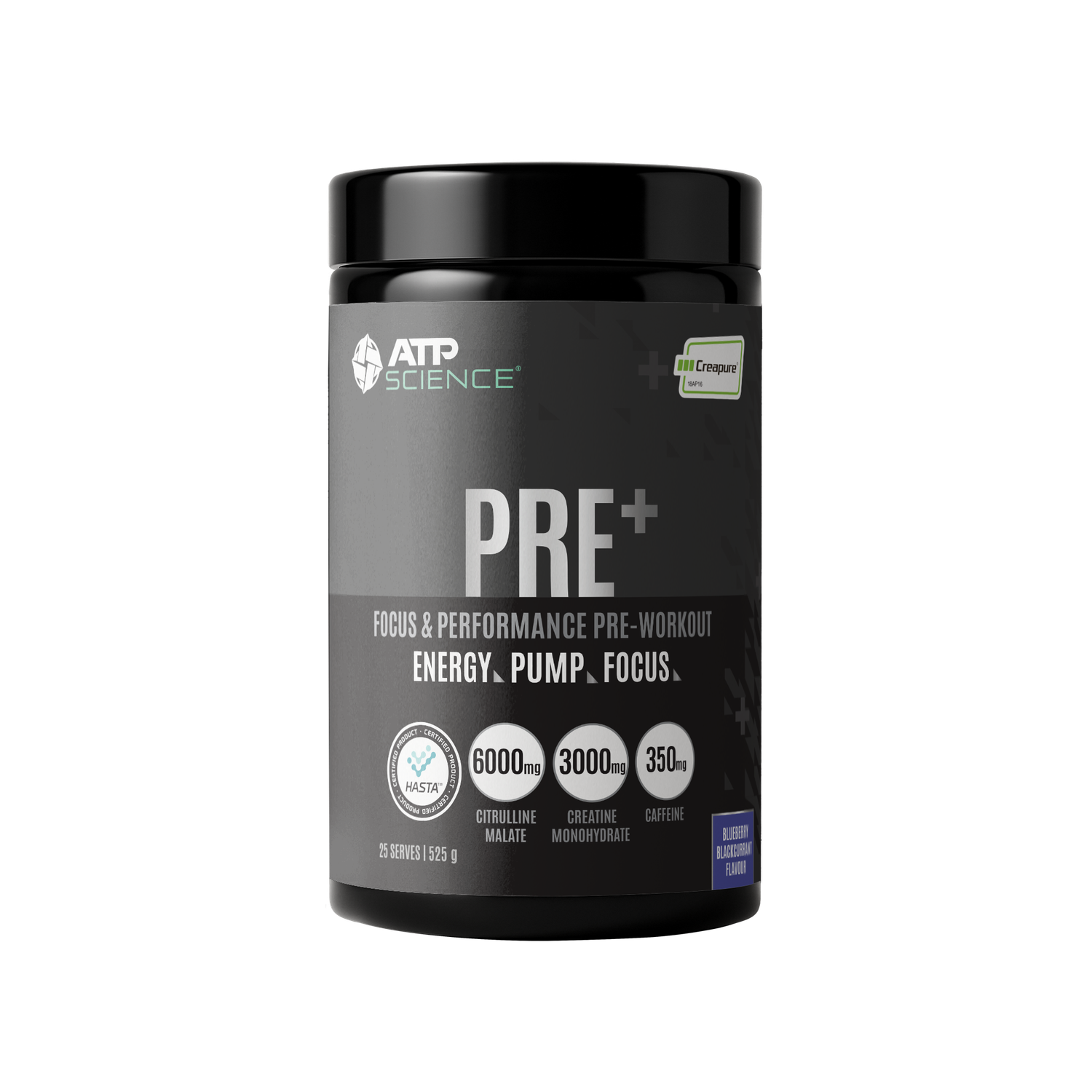 ATP Pre+_HASTA, Flavours: Blueberry Blackcurrent