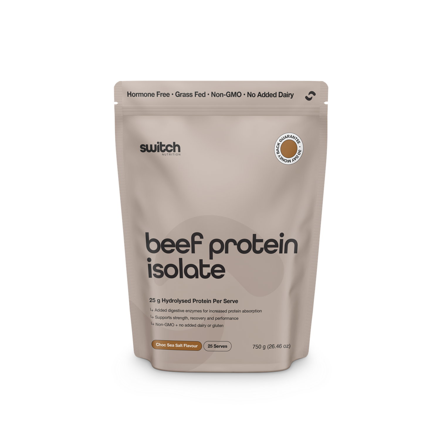 Switch Beef Protein Isolate, Flavours: Chocolate Sea Salt, Size: 25S