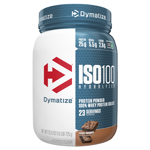 Dymatize ISO100, Flavours: Fudge Brownie, Size: 20S