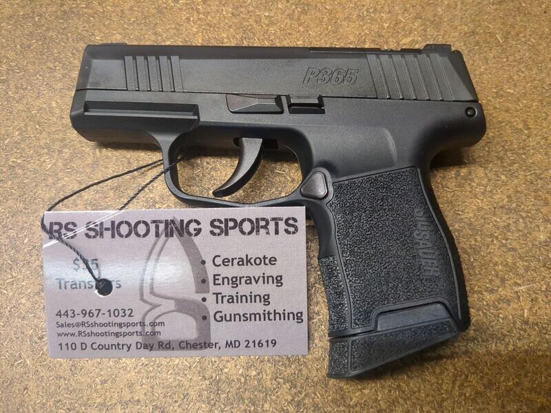 SIG P365 9MM 3.1" 10RD BLK OR
