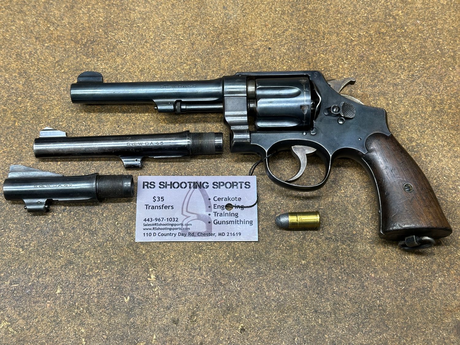 Smith & Wesson Model 1917 with 3 barrels