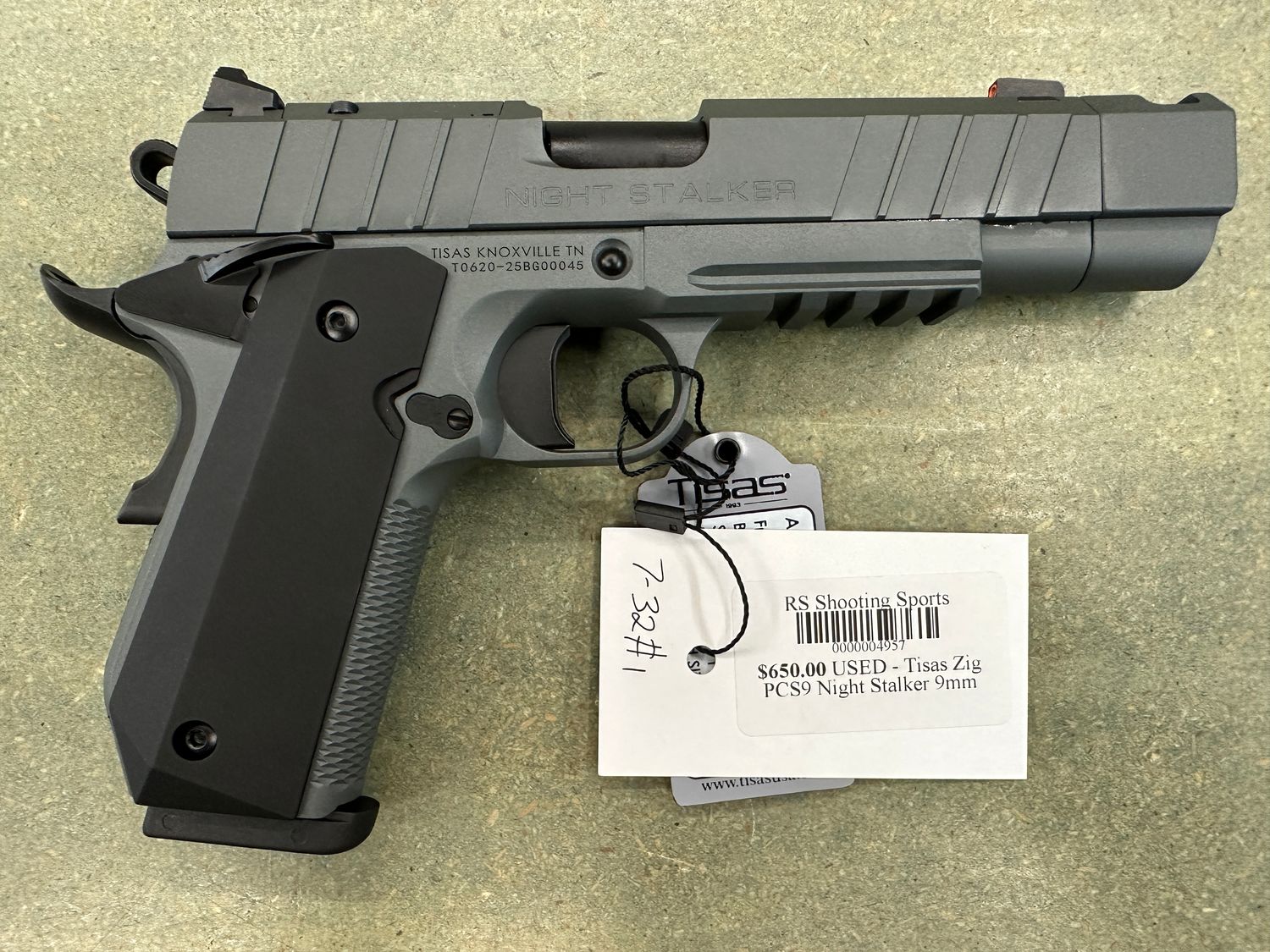 USED - Tisas Zig PCS9 Night Stalker 9mm