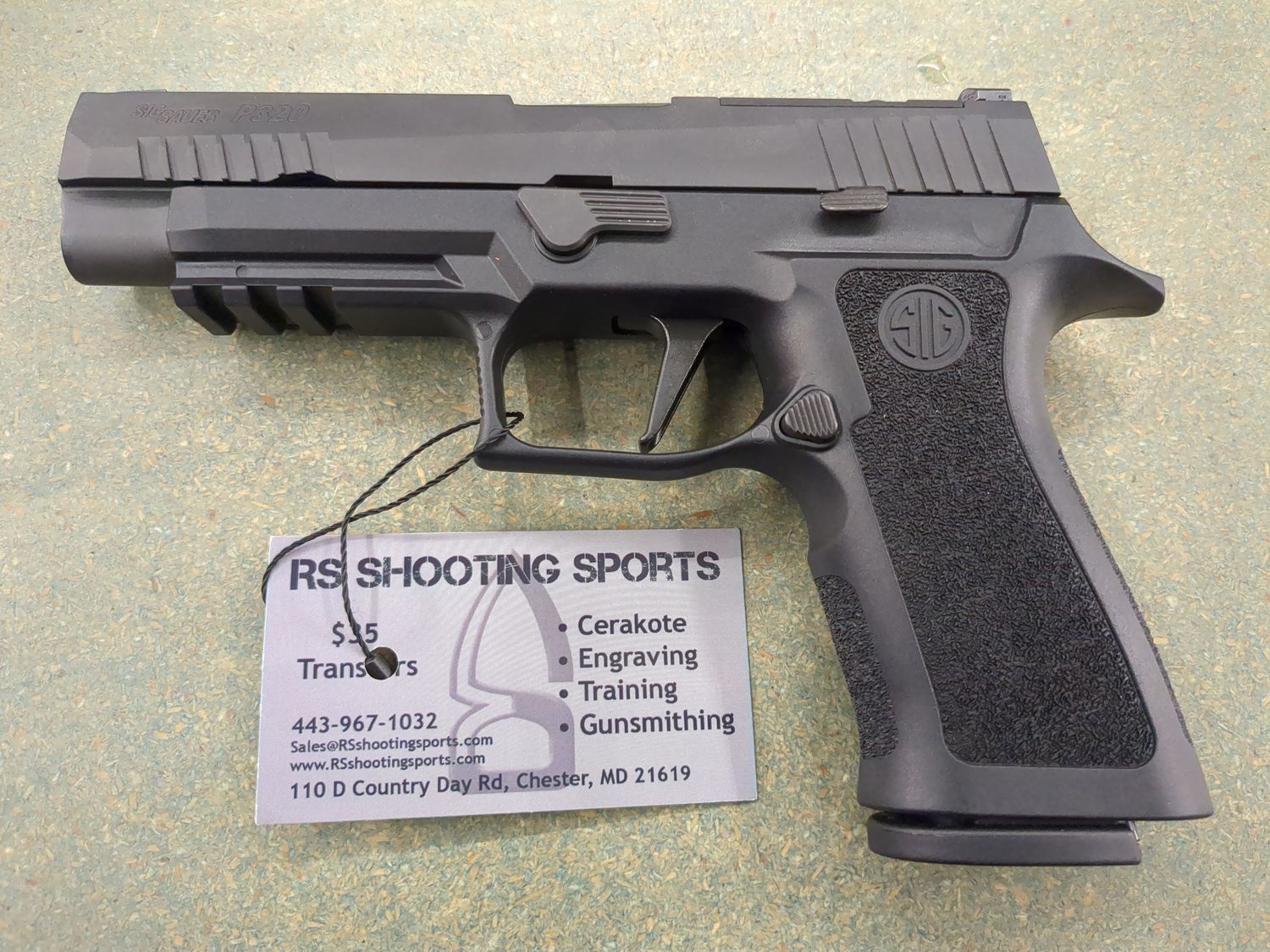 P320, 9MM, 4.7IN, X-SERIES, BLK, STRIKER, X-RAY 3, MOD POLY X GRIP, (2) 10RD STEEL MAG, OPTIC PLATE COVER, RAIL