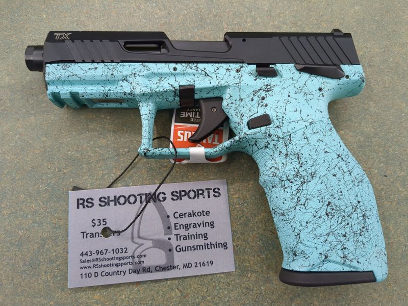 Taurus 12TX22141SP410 TX22 Gen 2 Full Size Frame 22 LR 10+1 4.10" Threaded Barrel, Serrated Slide, Polymer Frame w/Picatinny Rail, Right Hand