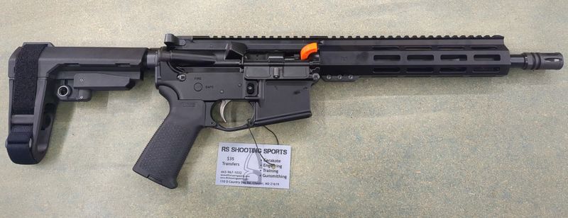 PSA 10.5" Carbine-Length 5.56 NATO 1/7 Nitride 9" Lightweight Hex MLOK MOE EPT SBA3 Pistol