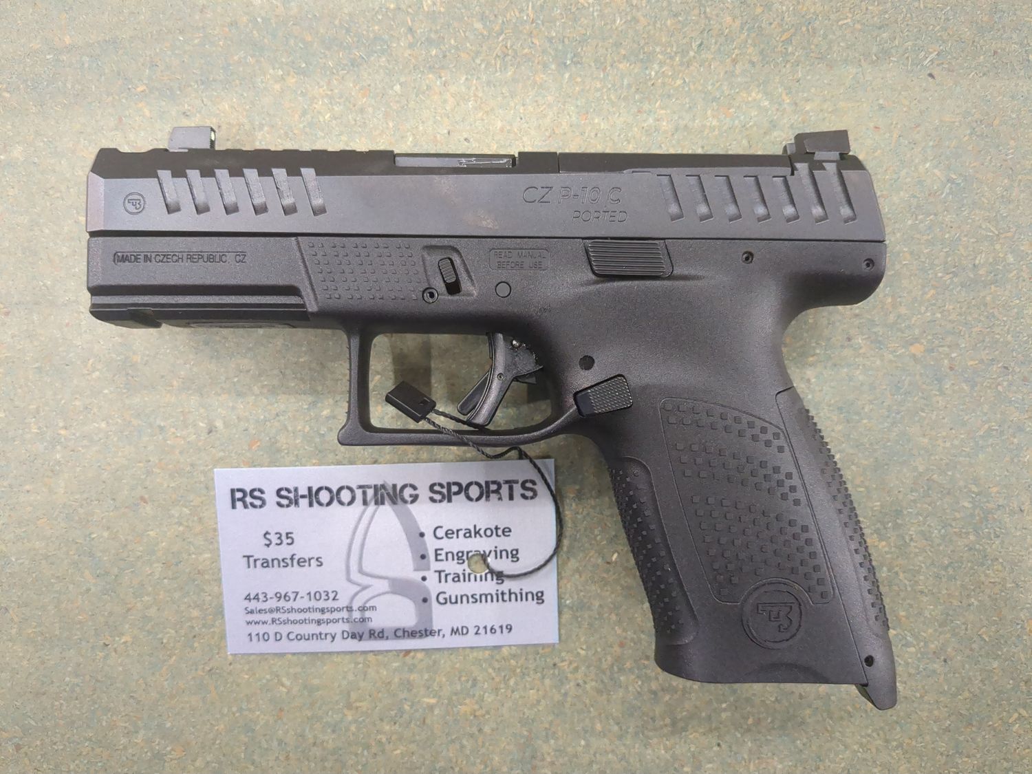 CZ-USA 91578 P-10 C 9mm Luger 15+1 4" Ported Barrel, Optic Ready/Serrated Slide