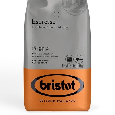 Bristot Espresso 1 kg 2.2 lbs Whole Bean Coffee