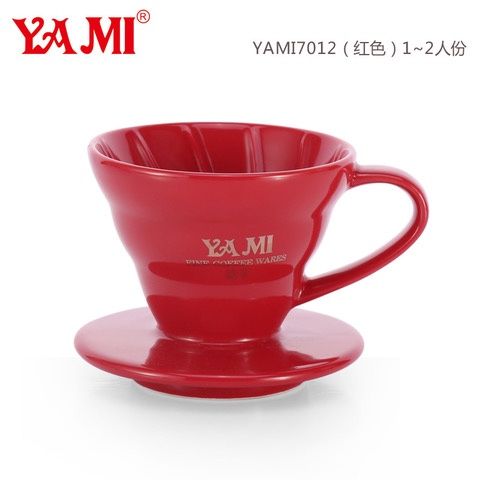 Yami Ceramic Coffee Dripper 1-2 Cup Red