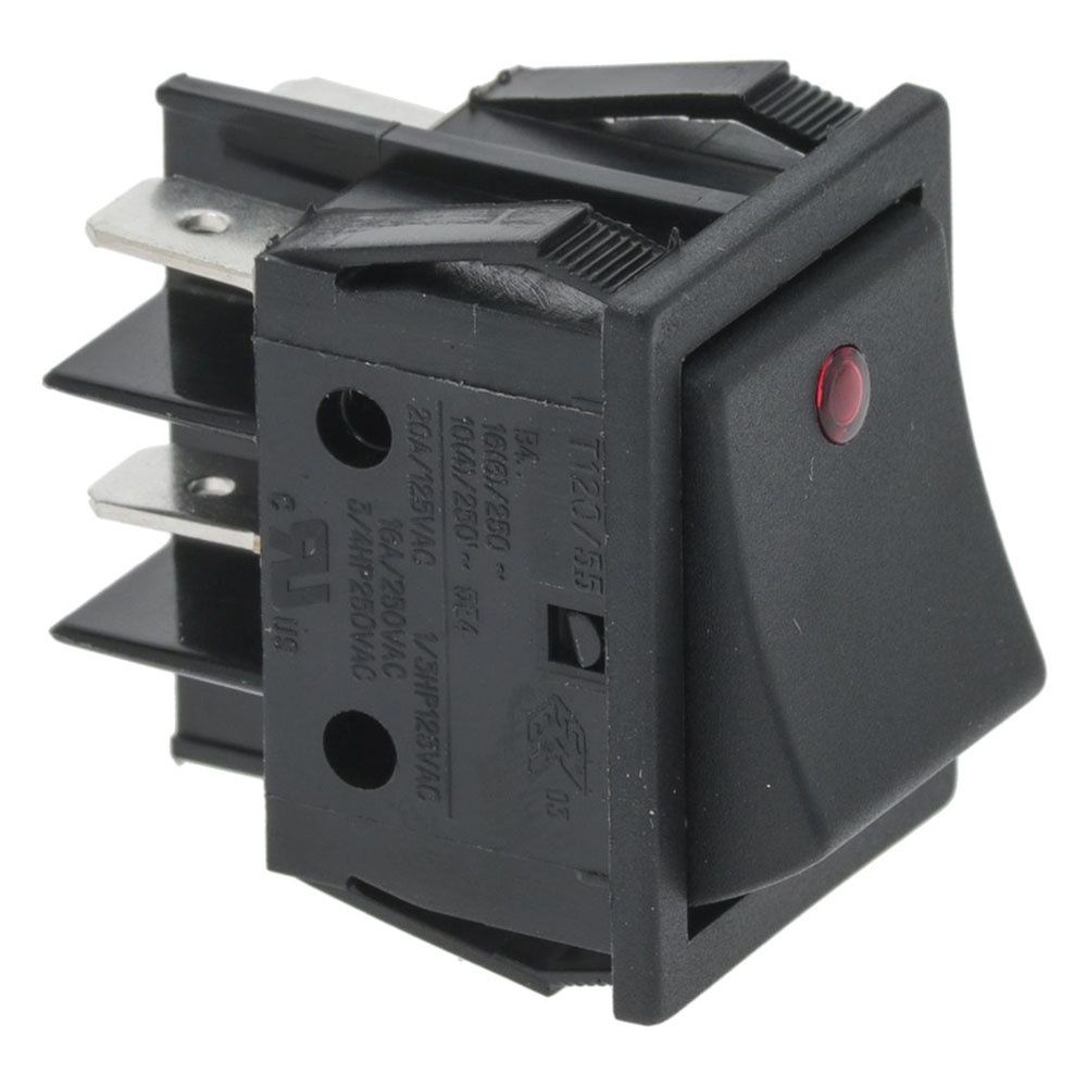 GNB - Switch Black with Red Lamp