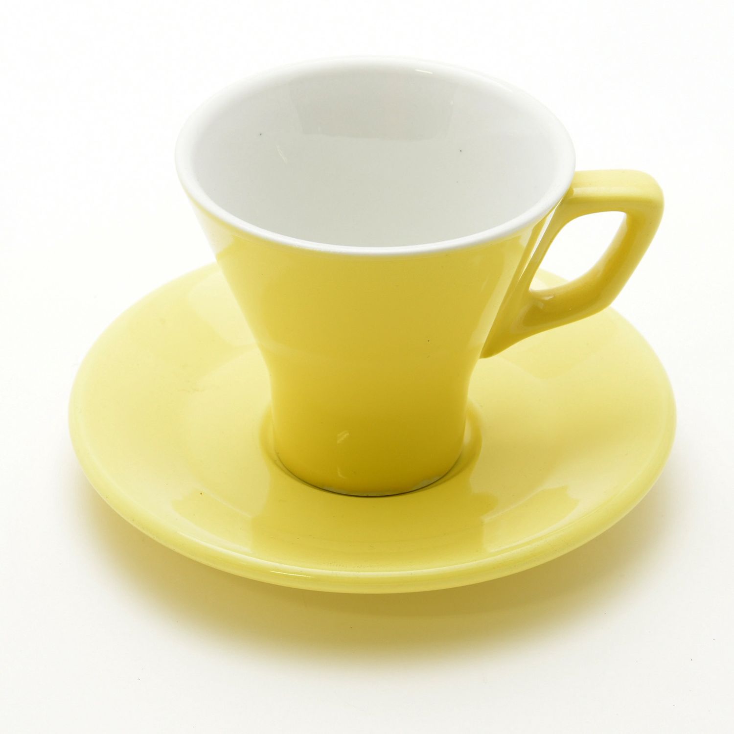 ACF Vintage Cappuccino Cup And Saucer Yellow