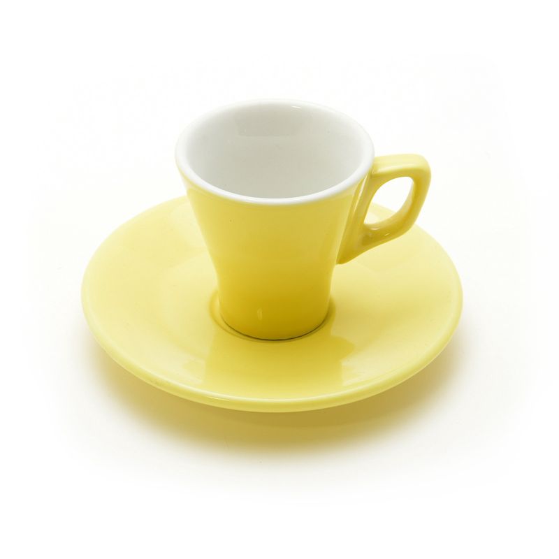 ACF Vintage Espresso Cup And Saucer Yellow