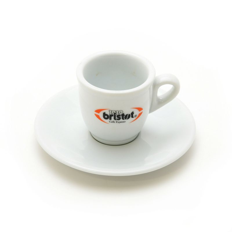 Bristot Espresso Cup And Saucer 3 oz White