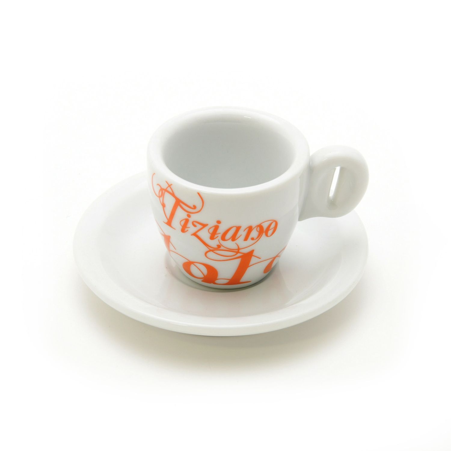 Bristot Espresso Cup And Saucer 3 oz White Tiziano Edition