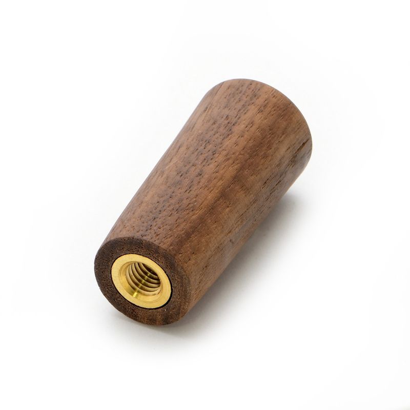 Avid Espresso Lever Knob M8 Walnut Wood Straight with Brass Inserts
