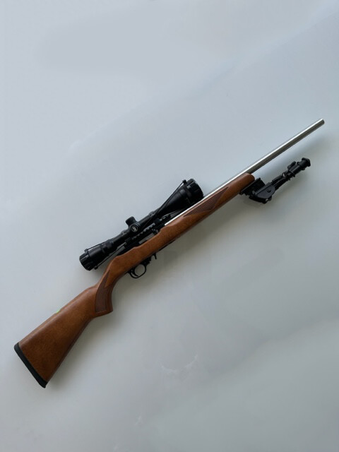 Ruger 22LR Muller Scope-Tripod-SS Barrel-Case