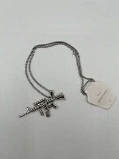 SILVER PLATED AR NECKLACE