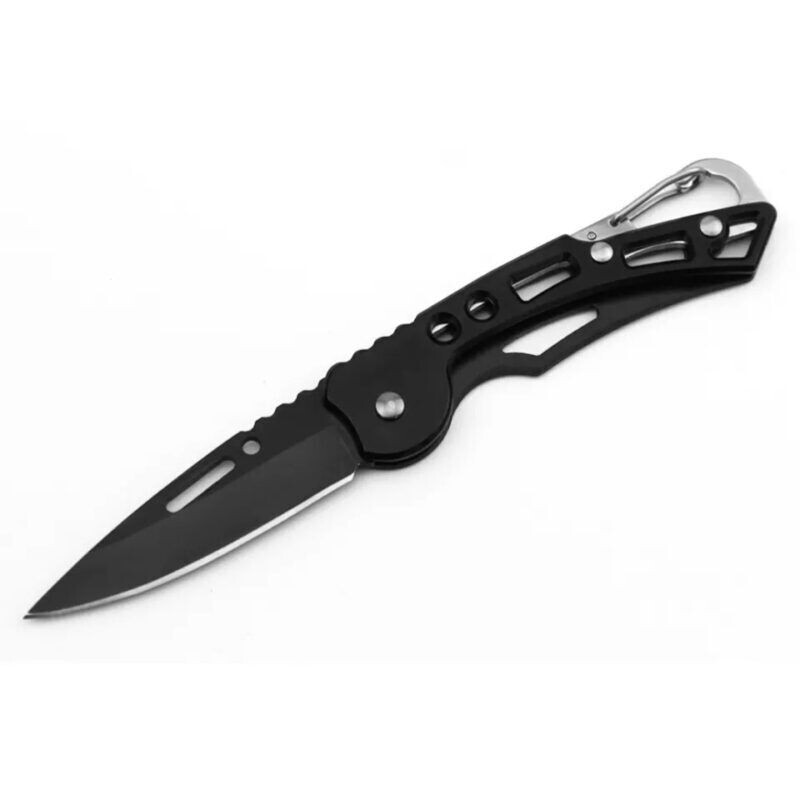 Black Folding Tactical Iron Pocket Knife