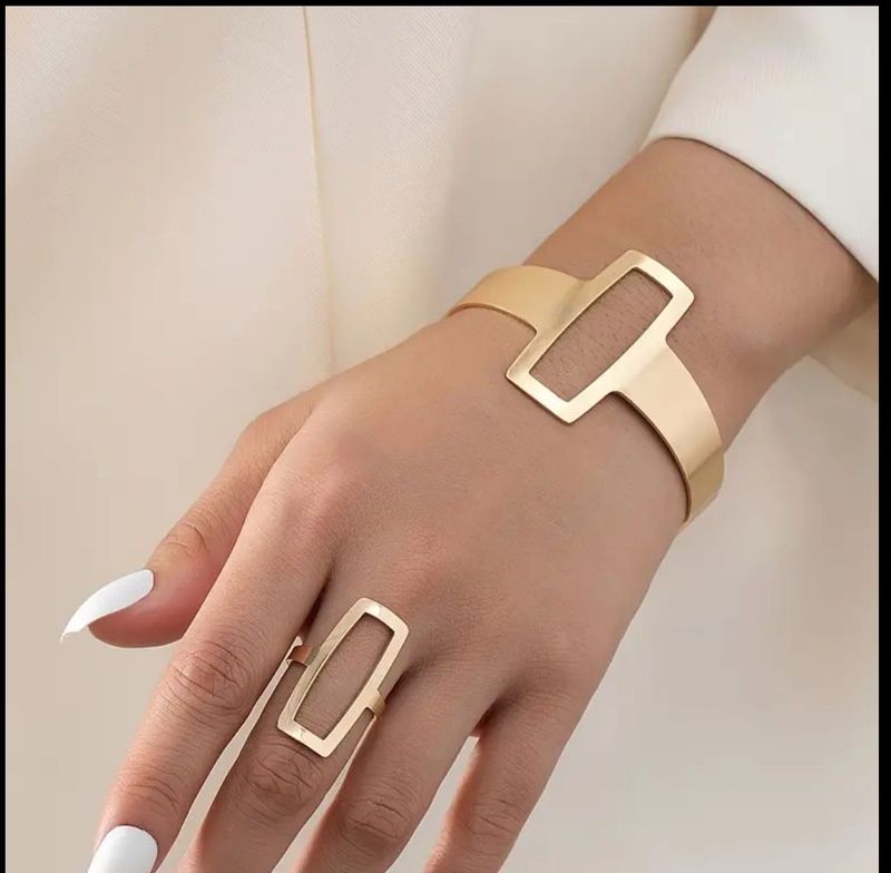 Gold Bracelet/Ring set