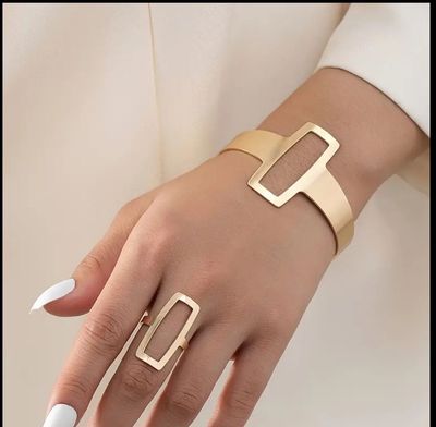 Gold Bracelet/Ring set