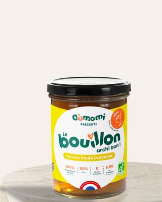Bouillon d'os POULE CURCUMA bio - Oùmami -370 ml