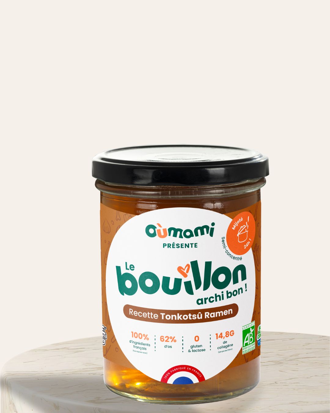 Bouillon d'os TONKOTSÛ RAMEN bio - Oùmami - 370ml