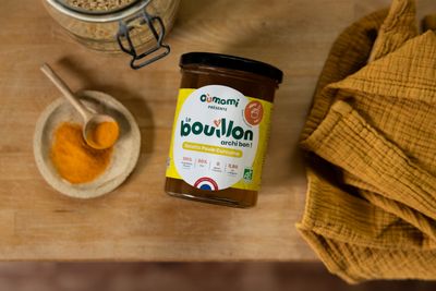 Bouillon d'os POULE CURCUMA bio - Oùmami -370 ml