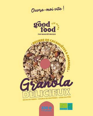 Granola au Beurre de Cacahuètes &amp; amandes - 330g