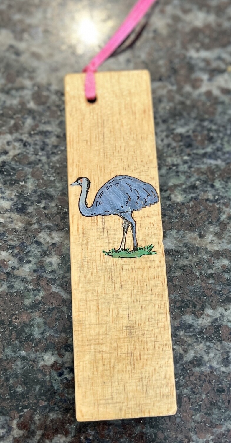 Wooden Bookmarks, Choose Your Design: Emu