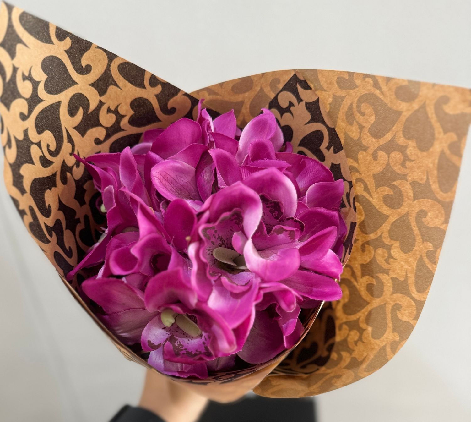Artificial Orchid Posy's, Colour: Purple