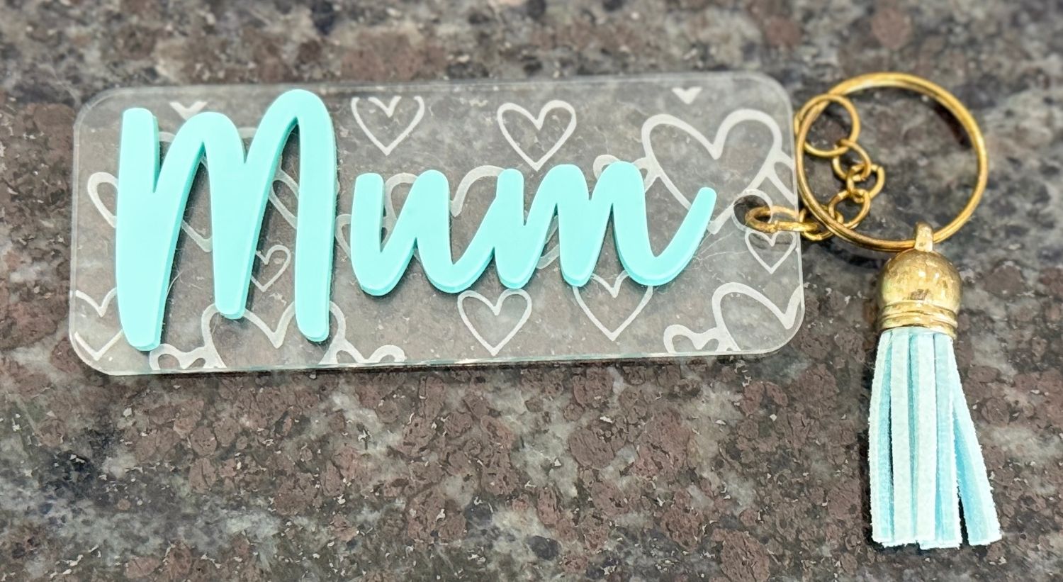 Personalised Keyring, Design: Mum