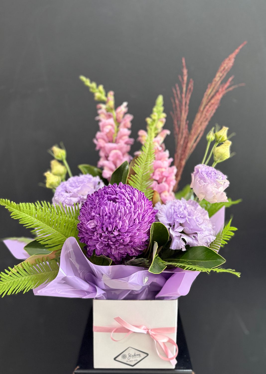 Lavendar Luxe Box Arrangement