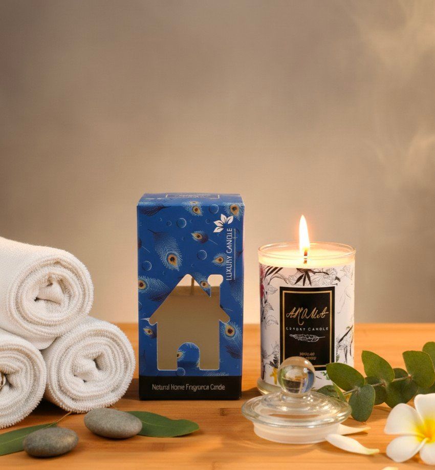 Premium Decorative Glass Jar Candle | Natural Aromatherapy &amp;amp; Home Décor