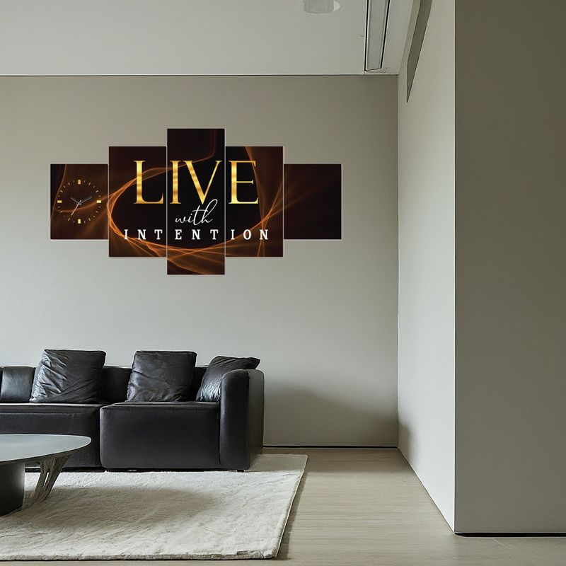 Live with intention inspirational canvas art