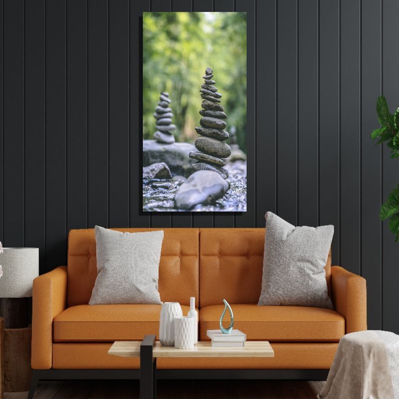 Calm Living Room Framed Canvas Print
